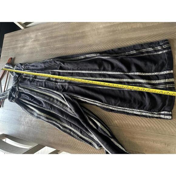 Free people Breezin’ Through Black Striped One Piece Jumpsuit Woman’s size Small - Picture 10 of 13